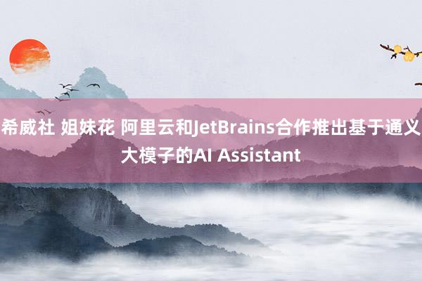 希威社 姐妹花 阿里云和JetBrains合作推出基于通义大模子的AI Assistant