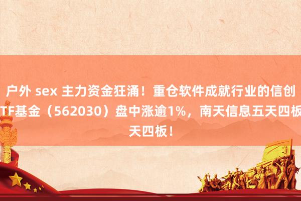 户外 sex 主力资金狂涌！重仓软件成就行业的信创ETF基金（562030）盘中涨逾1%，南天信息五天四板！