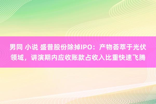 男同 小说 盛普股份除掉IPO：产物荟萃于光伏领域，讲演期内应收账款占收入比重快速飞腾