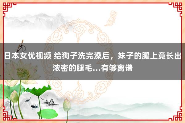 日本女优视频 给狗子洗完澡后，妹子的腿上竟长出浓密的腿毛...有够离谱