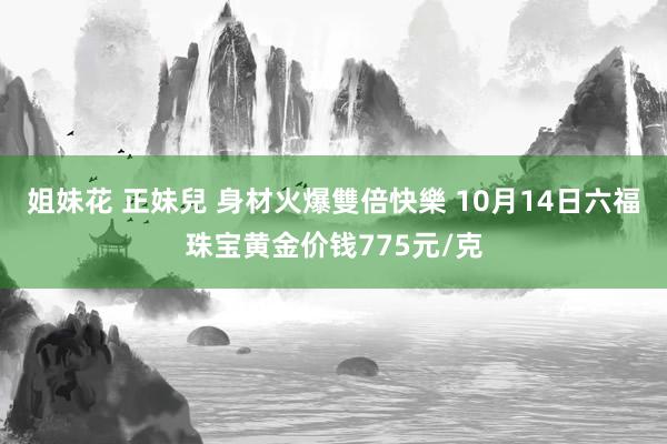 姐妹花 正妹兒 身材火爆雙倍快樂 10月14日六福珠宝黄金价钱775元/克