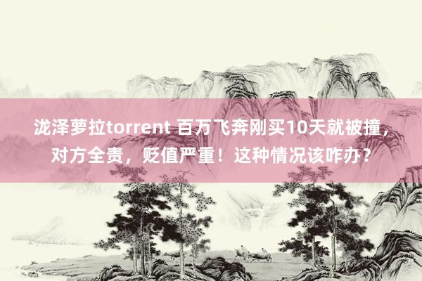 泷泽萝拉torrent 百万飞奔刚买10天就被撞，对方全责，贬值严重！这种情况该咋办？