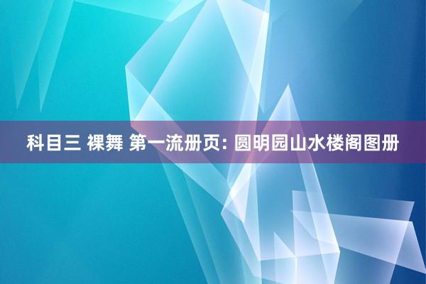 科目三 裸舞 第一流册页: 圆明园山水楼阁图册