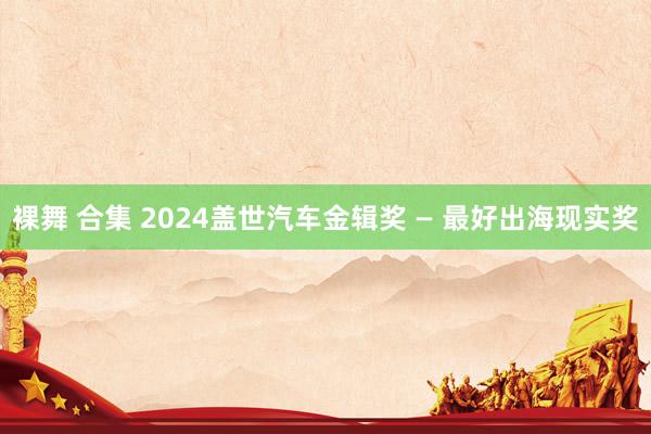 裸舞 合集 2024盖世汽车金辑奖 — 最好出海现实奖