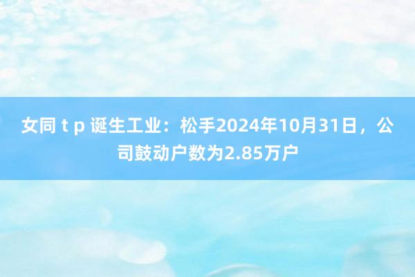 女同 t p 诞生工业：松手2024年10月31日，公司鼓动户数为2.85万户