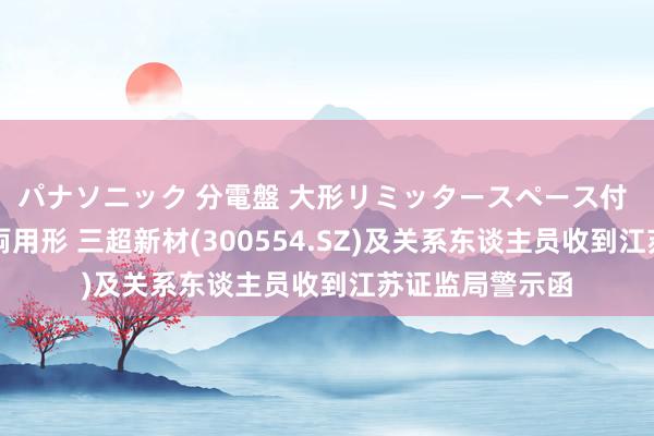 パナソニック 分電盤 大形リミッタースペース付 露出・半埋込両用形 三超新材(300554.SZ)及关系东谈主员收到江苏证监局警示函