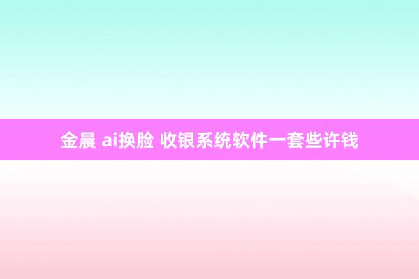 金晨 ai换脸 收银系统软件一套些许钱