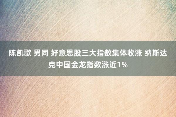 陈凯歌 男同 好意思股三大指数集体收涨 纳斯达克中国金龙指数涨近1%