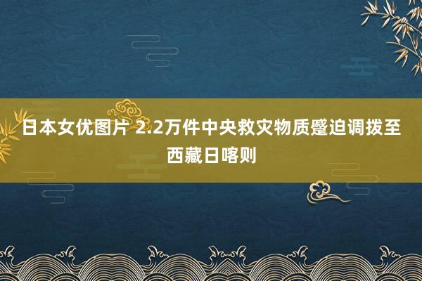 日本女优图片 2.2万件中央救灾物质蹙迫调拨至西藏日喀则