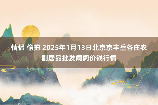 情侣 偷拍 2025年1月13日北京京丰岳各庄农副居品批发阛阓价钱行情